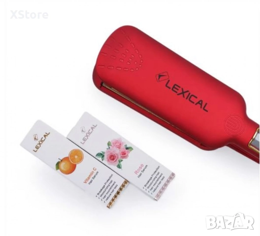 Преса за коса Lexical с подарък 2 шишента серум за коса с витамин C, снимка 6 - Преси за коса - 52593796