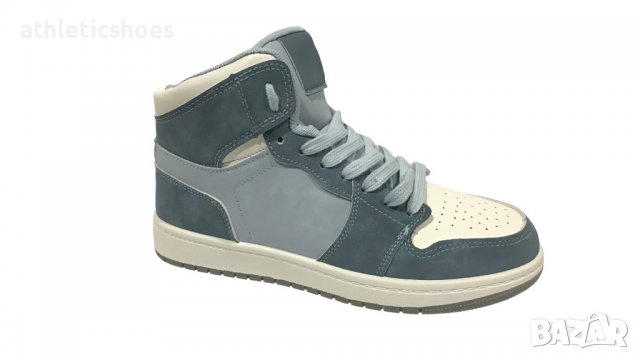 Дамски кожени кецове в светло синьо