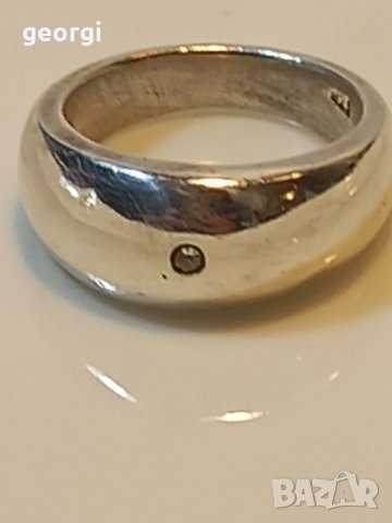 Сребърен пръстен с камък, снимка 4 - Пръстени - 39075098