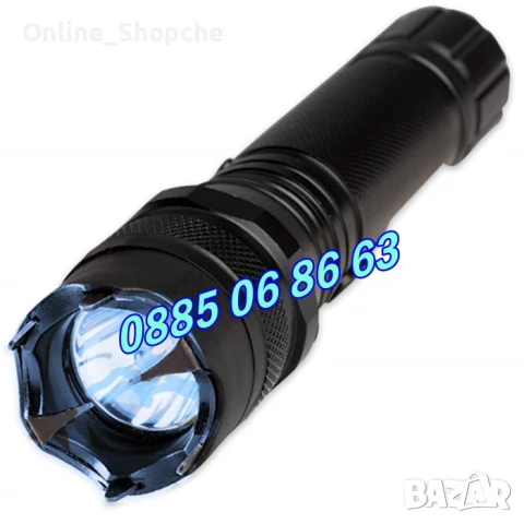 Голям метален LED фенер с електрошок, модел 1101, снимка 6 - Оборудване и аксесоари за оръжия - 50513486