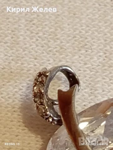 Сребърна висулка с циркон класически елегантен дизайн подходящ за ежедневието 31404, снимка 7 - Колиета, медальони, синджири - 52717604