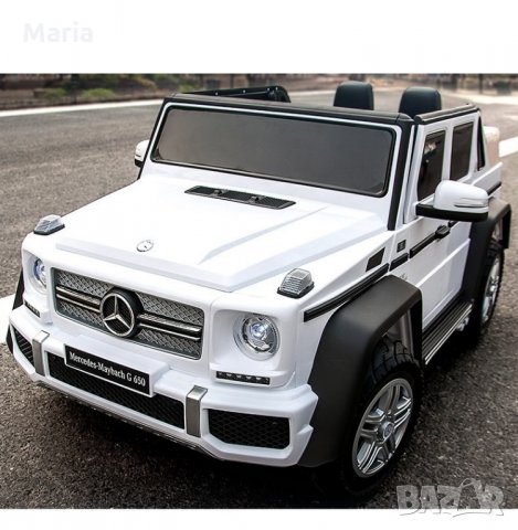 Акумулаторен джип Mercedes G650 Maybach 4X4  12V,MP3, с меки гуми, снимка 3 - Детски велосипеди, триколки и коли - 34850324