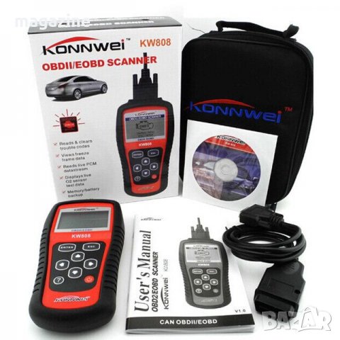 УНИВЕРСАЛНА ДИАГНОСТИКА KONNWEI KW808 OBD2 DIAGNOSTIC, снимка 3 - Аксесоари и консумативи - 26251771
