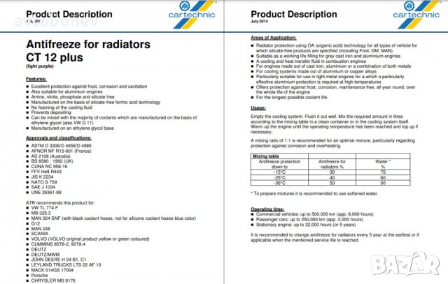 CARTECHNIC CT12 Plus(G12+)-оригинален антифриз от Германия, снимка 8 - Части - 30908391