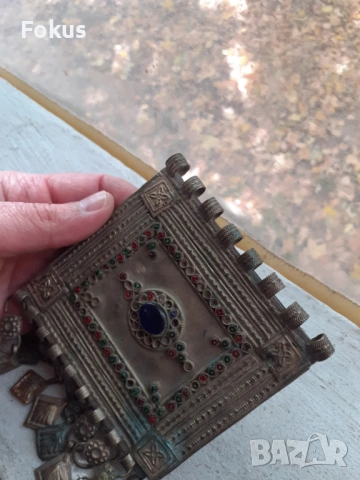 Голям възрожденски османски накит муска трепка сачан, снимка 5 - Антикварни и старинни предмети - 53409831