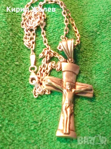 ГОЛЯМ СРЕБЪРЕН КРЪСТ РАЗПЯТИЕ СРЕБРО 925 с РЕТРО СРЕБЪРНА ВЕРИЖКА СРЕБРО 925 АРТ ИЗРАБОТКА 39982, снимка 17 - Колиета, медальони, синджири - 49351535