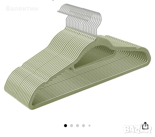 Комплект от 50 кадифени закачалки