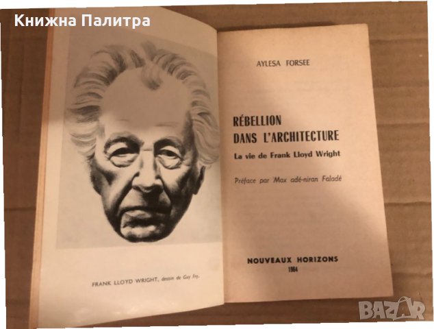 Rebellion dans l’architecture : La vie de Frank Lloyd Wright, снимка 2 - Други - 34933966