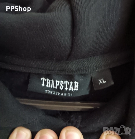 Мъжки стилен суитшърт ватиран XL размер с качулка, снимка 3 - Спортни дрехи, екипи - 52147730