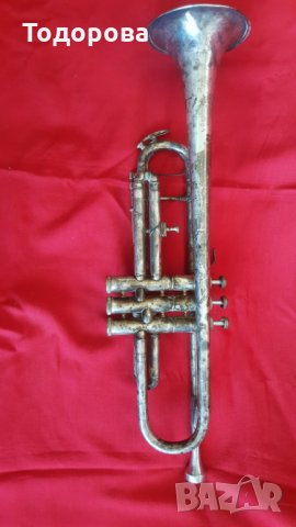 Старинен тромпет Lignatone, снимка 3 - Духови инструменти - 26742292
