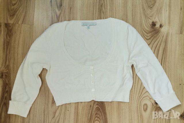 Дамска жилетка BERSHKA, size S/M, цвят екрю, като нова, снимка 1