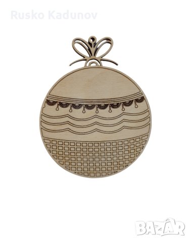 дървени висулки за елха 