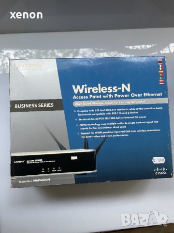 Cisco Linksys WAP4400N Wireless Access Point Gigabit PoE AP , снимка 2 - Рутери - 40605945