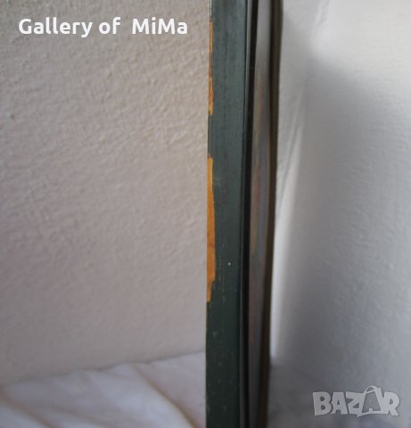 1945 Натюрморт цветя /рози в синя ваза, голяма картина, снимка 8 - Картини - 28888697