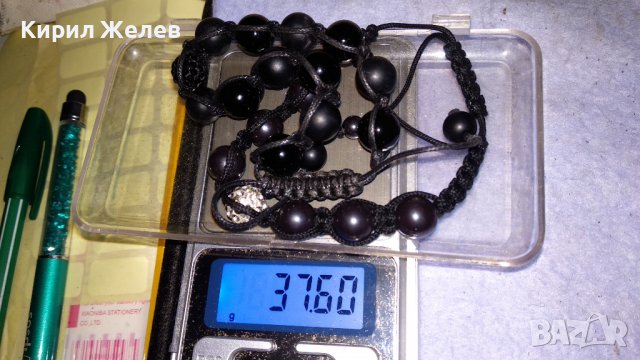 ДВЕ ФЕШЪН - АРТ ХЕНД МЕЙД РАЗТЕГЛИВИ ЛАСТИЧНИ ГРИВНИ от ПОЛУСКЪПОЦЕННИ КАМЪНИ ХЕМАТИТ 34318, снимка 8 - Гривни - 38949822