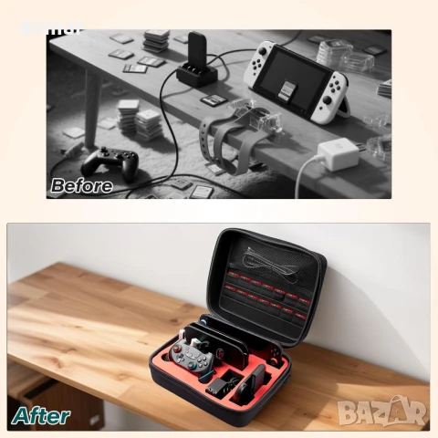 Калъф Reddening за Nintendo Switch 2, удароустойчив калъф от твърда EVA материя, снимка 6 - Аксесоари - 51180867