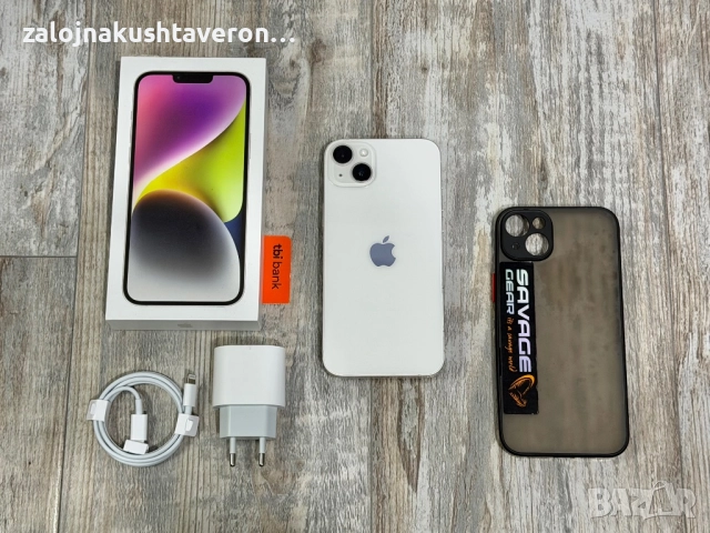  Iphone 14 Plus 256 GB - 100 % Battery Health Чисто Нова Батерия🔋 Отличен White, снимка 3 - Apple iPhone - 52541575