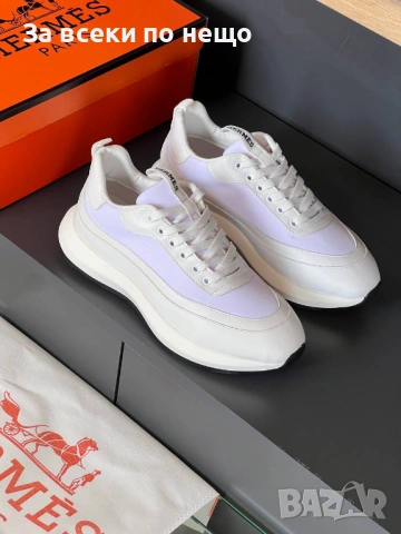 Hermes Мъжки Маратонки ЕСТЕСТВЕНА КОЖА👟Мъжки Спортни Обувки Хермес - Различни Цветове Код SK691, снимка 5 - Маратонки - 53128181