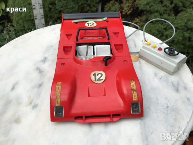 Стара количка Ferrari 312 Pb Race Car #12 Дистанционно управление GDR 35cm , снимка 2 - Колекции - 42951171