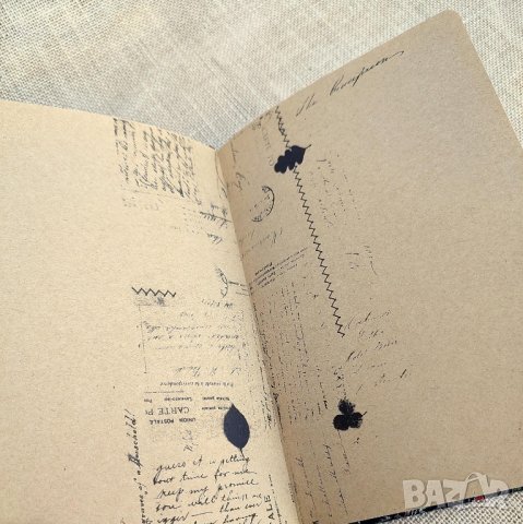 Ръчно подвързан бележник във винтидж стил с твърди корици и цветен печат, снимка 12 - Други - 43251026
