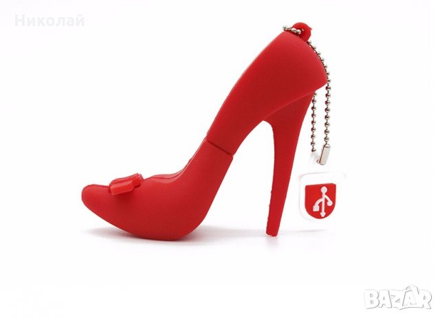 Флашка 32 гб Дамска червена обувка на ток USB флаш памет, снимка 2 - USB Flash памети - 26569092