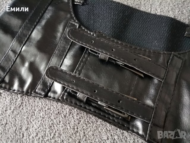 Кожен корсет-колан с презрамки и катарами р-р XS, S, M, снимка 7 - Корсети, бюстиета, топове - 43549552