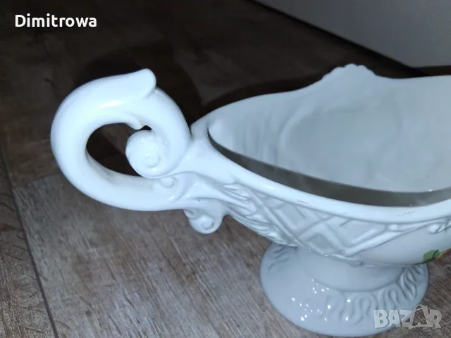 Vecchia Bassano декоративна купа/бонбониера/фруктиера/цветарник, снимка 6 - Антикварни и старинни предмети - 48857202