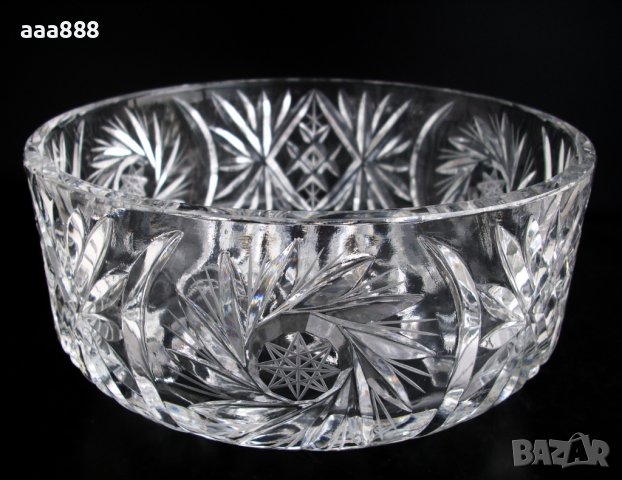 Фруктиера на крачета чешки кристал Бохемия, снимка 6 - Прибори за хранене, готвене и сервиране - 36925823