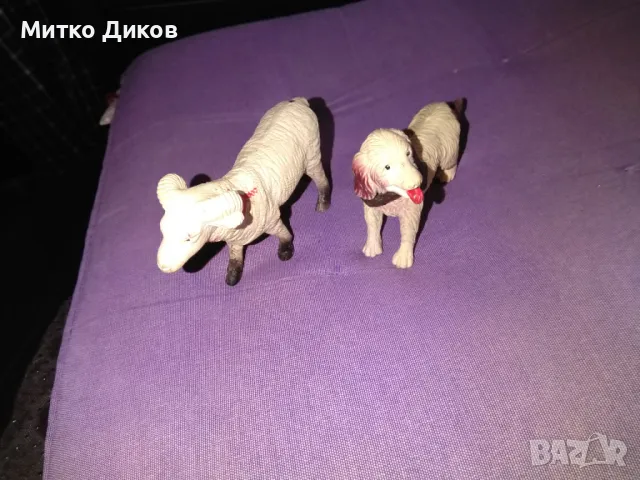 Детски играчки куче и овен пластмасови нови 12х7см и 13х8см