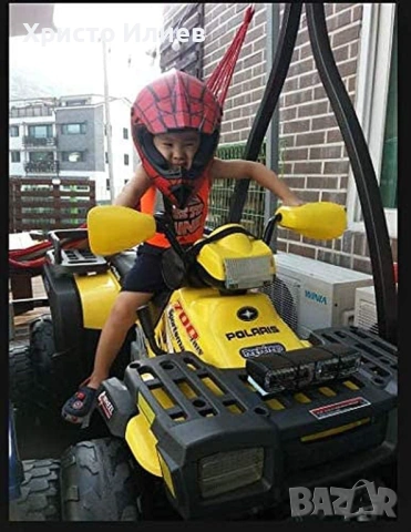 Детска каска с очила за мотокрос тротинетка велосипед колело Мотоциклетна каска Спайдърмен размер S, снимка 3 - Спортна екипировка - 53174148