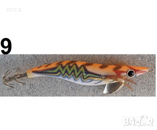 Калмарка с тракалка за морски риболов - HAND MADE SQUID GAME 13.5 см, снимка 9 - Такъми - 44033054