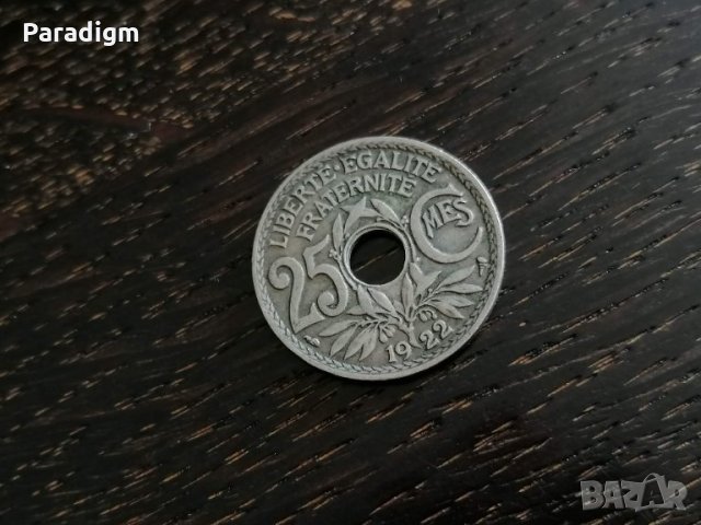 Mонета - Франция - 25 сентима | 1922г.