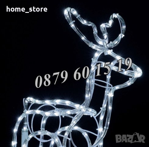 Коледен светещ елен, коледна украса, бяла светлина, снимка 2 - Декорация за дома - 43183930