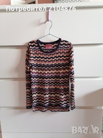 Детска блуза плетиво за момиче MISSONI LINDEX р-р 122-128 + шапка, снимка 2 - Детски Блузи и туники - 39378931