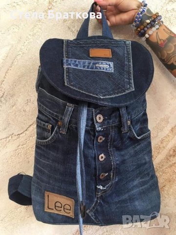 Чанта Раница /Дънкови изделия / Ръчно изработени, снимка 4 - Чанти - 32319064