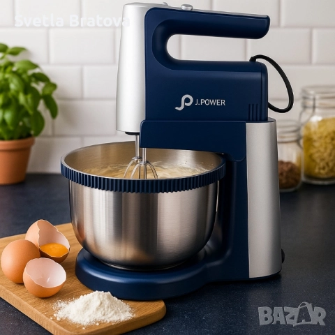 Комплект ръчен миксер с купа J. POWER HM-J03