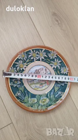 Красива порцеланова чиния от Италия-Кортина доломити., снимка 3 - Други - 49219902