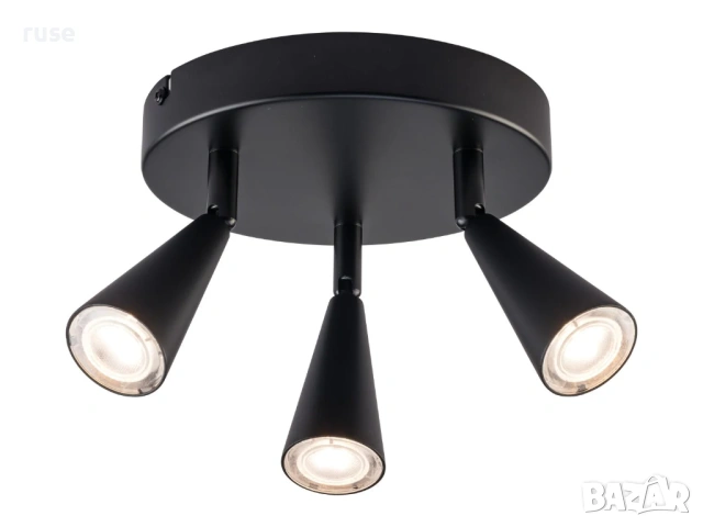 НОВИ! LED спот лампа плафон за таван тройка черен мат