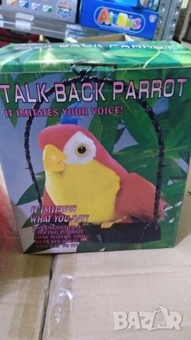 Папагал говорещ,повтарящ думите-18лв/малък/ и Голям папагал - 20 лв, снимка 2 - Плюшени играчки - 10692637