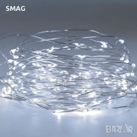 200 соларни LED светлини със сензор за светлина & 8 режима 19.9m - студено бяло S_1237631
