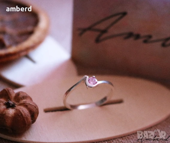 Нежен и елегантен сребърен пръстен - модел R059, снимка 4 - Пръстени - 51354975