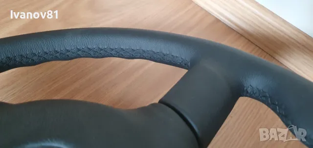 Bmw E30 M3 EVO 89' Sport Steering Wheel small 370mm Full Leather 2226086 м волан бмв е30 KBA 70121, снимка 8 - Части - 49333343