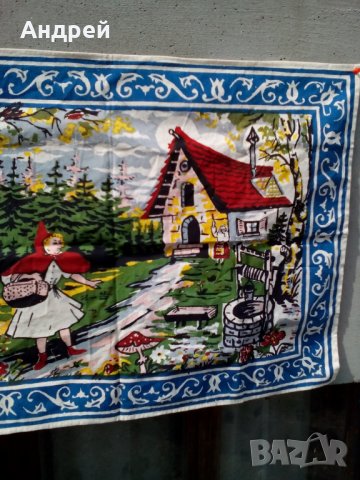 Стар ковьор Червената Шапчица,покривка за стена, снимка 3 - Антикварни и старинни предмети - 26309342