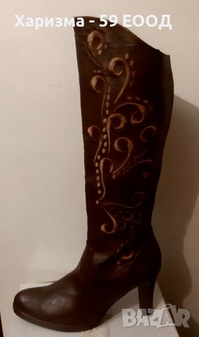 Дамски високи кожени ботуши - ТОП ЦЕНА !