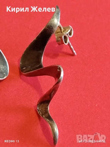 ЕКСТРАВАГАНТНИ ДАМСКИ СРЕБЪРНИ ОБЕЦИ МУЗА АРТ БИЖУ 38272, снимка 7 - Обеци - 52854861