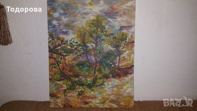 Стара майсторска картина-1980г. , снимка 2 - Антикварни и старинни предмети - 26350340