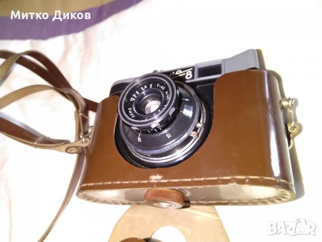 Фотоапарат Смена -8 СССР от соца с калъф естествена кожа работещ, снимка 5 - Колекции - 32333363