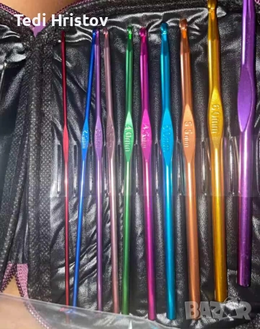 Комплект аксесоари за плетене, 107 части, 14 алуминиеви куки – Пълен сет за начинаещи и напреднали, снимка 3 - Други - 52553913