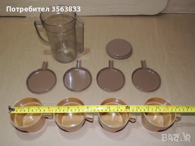 Комплект туристически чаши + чинийки + кана., снимка 3 - Чаши - 43289157