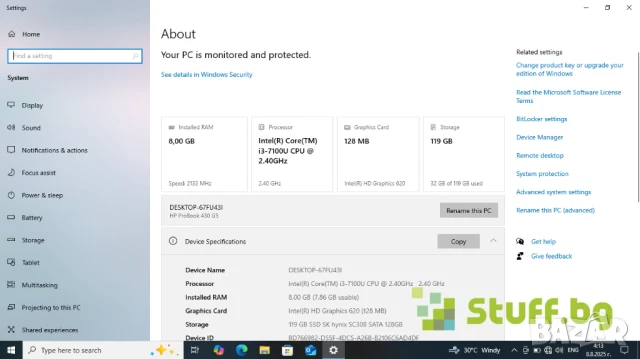 Лаптоп HP Probook 430 G5, снимка 6 - Лаптопи за работа - 51329707